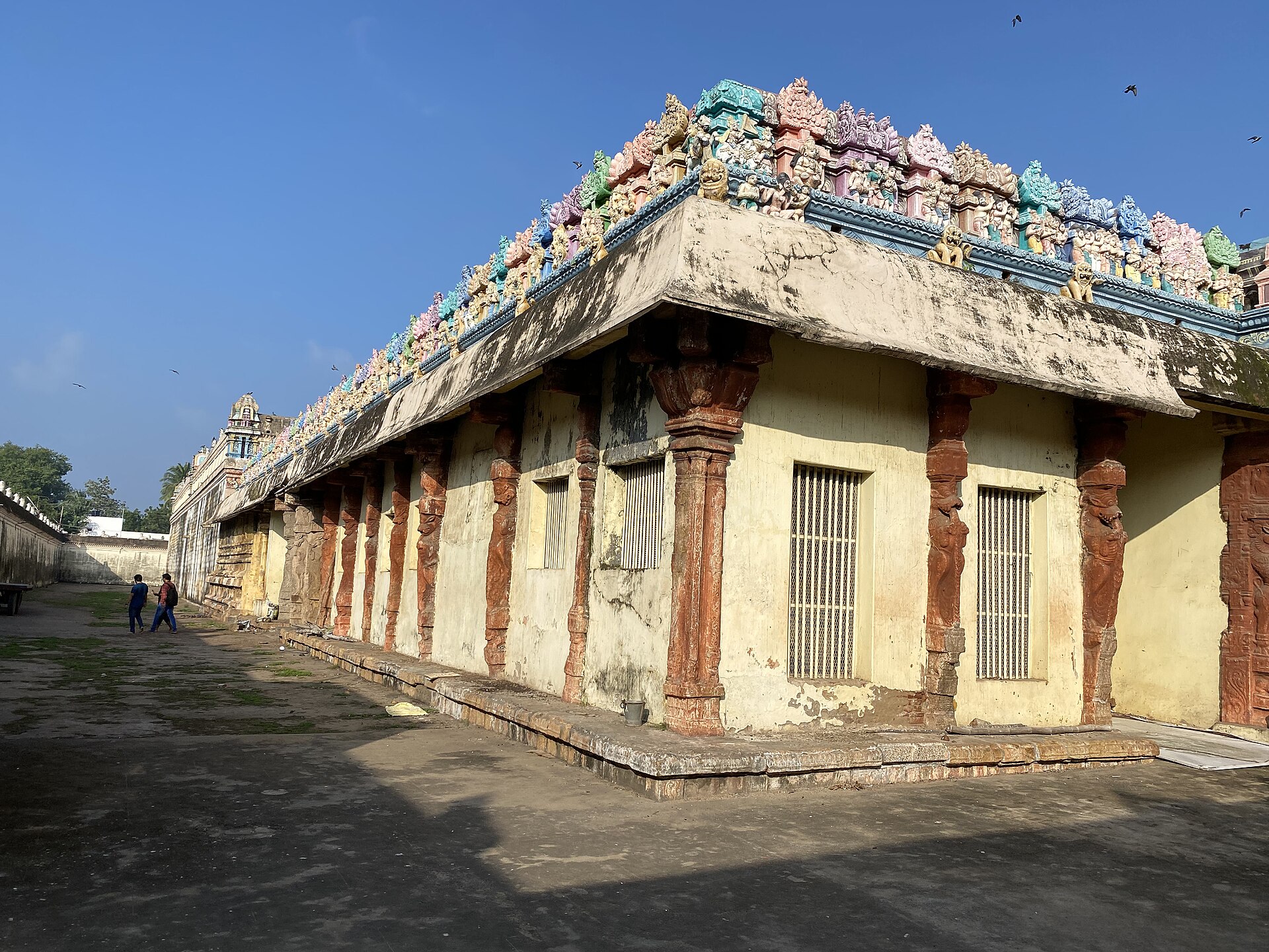 Painted temple corridor at Adi Kumbeswarar Temple, Kumbakonam
